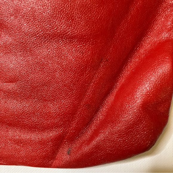 Vintage 80s 90s Red Leather Clutch - Picture 10 of 14